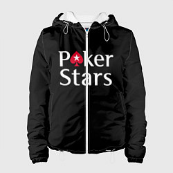 Куртка с капюшоном женская Poker Stars, цвет: 3D-белый