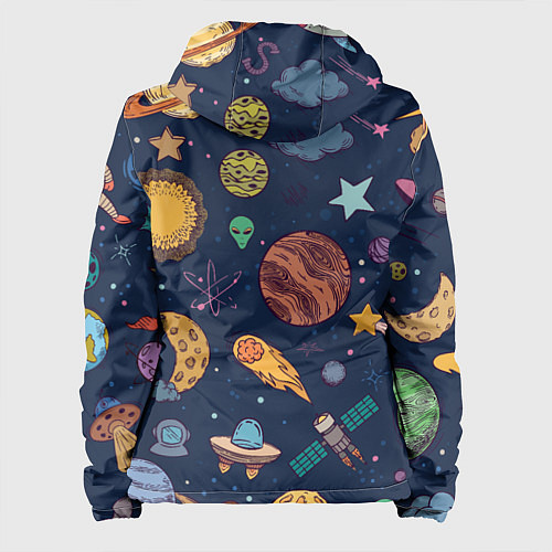 Женская куртка Космический мир / 3D-Белый – фото 2