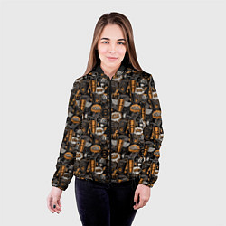 Куртка с капюшоном женская Качалка, цвет: 3D-черный — фото 2