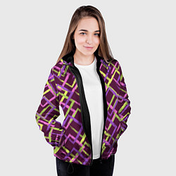 Куртка с капюшоном женская Абстракция-2, цвет: 3D-черный — фото 2