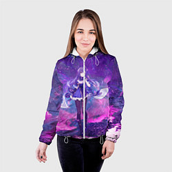 Куртка с капюшоном женская Genshin Impact Кэ Цин, цвет: 3D-белый — фото 2