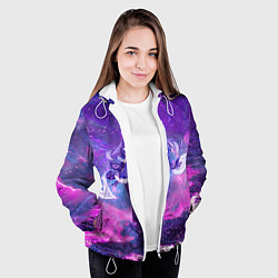 Куртка с капюшоном женская Genshin Impact Кэ Цин, цвет: 3D-белый — фото 2