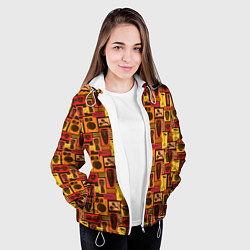 Куртка с капюшоном женская Барабанщик, цвет: 3D-белый — фото 2