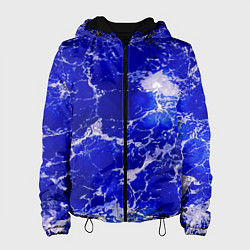 Куртка с капюшоном женская Морские волны!, цвет: 3D-черный