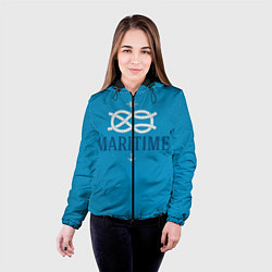Куртка с капюшоном женская Морской ВМФ, цвет: 3D-черный — фото 2