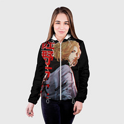 Куртка с капюшоном женская Токийские мстители, цвет: 3D-белый — фото 2