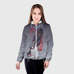 Куртка с капюшоном женская Магистр дъявольского культа, цвет: 3D-белый — фото 2