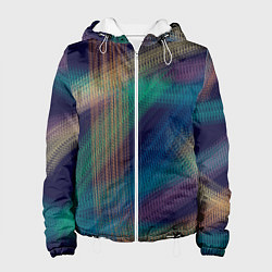 Куртка с капюшоном женская Разноцветная, цвет: 3D-белый