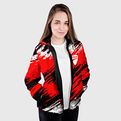 Куртка с капюшоном женская DUCATI ДУКАТИ, цвет: 3D-черный — фото 2