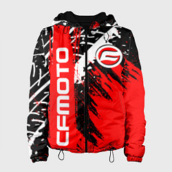 Куртка с капюшоном женская CFmoto СФ мото RED STYLE, цвет: 3D-черный