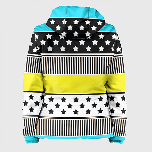 Женская куртка Неоновый яркий полосатый узор / 3D-Белый – фото 2