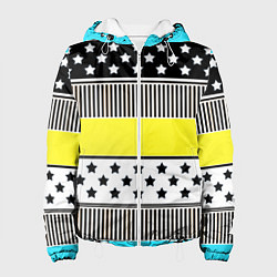 Женская куртка Неоновый яркий полосатый узор