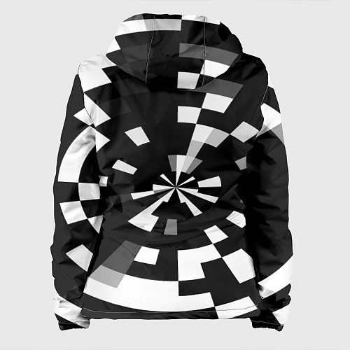 Женская куртка Черно-белый фон иллюзии / 3D-Черный – фото 2
