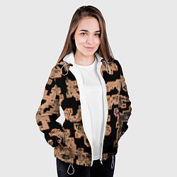 Куртка с капюшоном женская Heroes III Dungeon Map, цвет: 3D-белый — фото 2