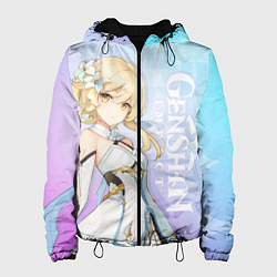 Куртка с капюшоном женская Genshin Impact Путешественница, цвет: 3D-черный