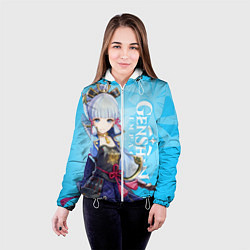 Куртка с капюшоном женская Genshin Impact, Аяка, цвет: 3D-белый — фото 2