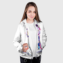Куртка с капюшоном женская Ци Ци из Genshin Impact, цвет: 3D-белый — фото 2