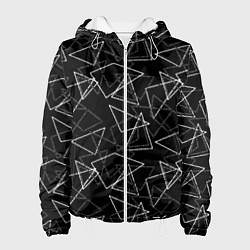 Женская куртка Черно-белый геометрический