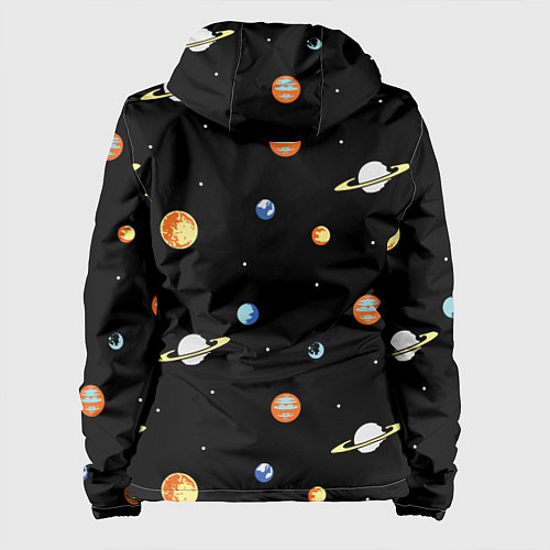 Женская куртка Планеты в космосе / 3D-Белый – фото 2