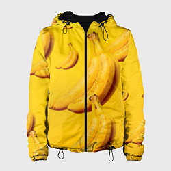 Куртка с капюшоном женская Банановый рай, цвет: 3D-черный