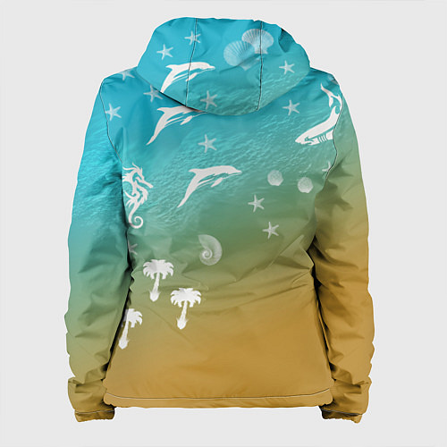 Женская куртка Морское ассорти / 3D-Белый – фото 2