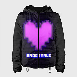 Куртка с капюшоном женская UNDERTALE PURPLE HEART, цвет: 3D-черный