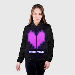 Куртка с капюшоном женская UNDERTALE PURPLE HEART, цвет: 3D-черный — фото 2