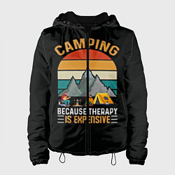 Куртка с капюшоном женская Camping, цвет: 3D-черный