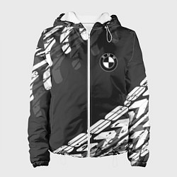Куртка с капюшоном женская БМВ BMW TIRE TREAD, цвет: 3D-белый