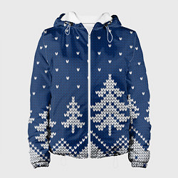 Куртка с капюшоном женская Зимняя ночь, цвет: 3D-белый