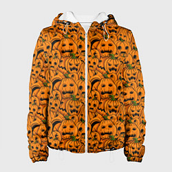 Куртка с капюшоном женская HALLOWEEN, цвет: 3D-белый