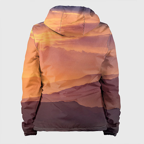 Женская куртка Закат в горах / 3D-Белый – фото 2