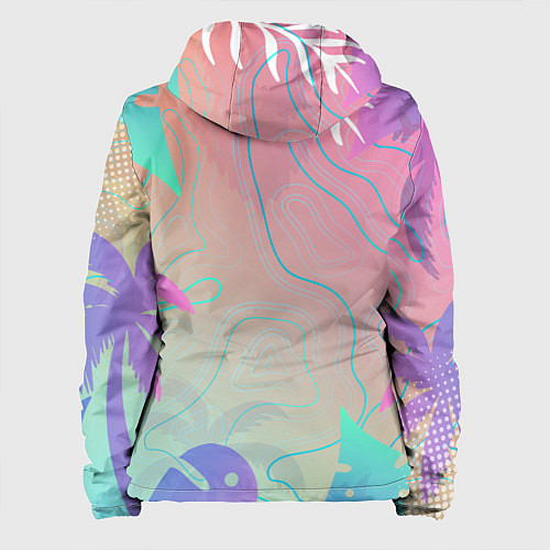 Женская куртка Palm-trees Тропики / 3D-Белый – фото 2