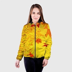 Куртка с капюшоном женская ОСЕННИЕ ЦВЕТА ЗОЛОТАЯ ОСЕНЬ, цвет: 3D-черный — фото 2