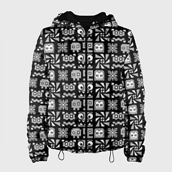 Куртка с капюшоном женская Geometry Dash: Cubes, цвет: 3D-черный