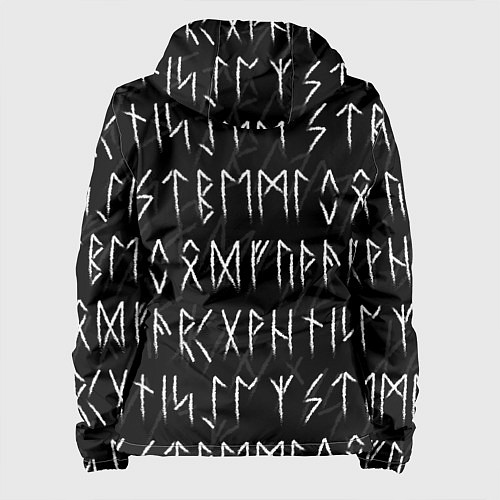 Женская куртка СЛАВЯНСКИЕ СКАНДИНАВСКИЕ РУНЫ РУНИЧЕСКИЙ АЛФАВИТ / 3D-Белый – фото 2