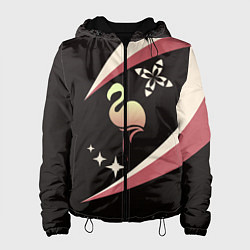 Куртка с капюшоном женская Flatingo & GameDev, цвет: 3D-черный