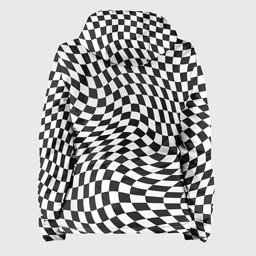Женская куртка Черно-белая клетка Black and white squares / 3D-Белый – фото 2
