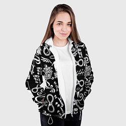 Куртка с капюшоном женская ТОКИЙСКИЕ МСТИТЕЛИ ЛОГОБОМБИНГ TOKYO REVENGERS LOG, цвет: 3D-белый — фото 2