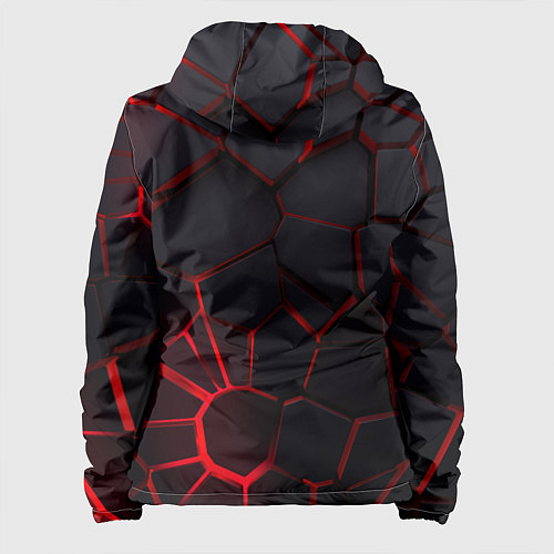 Женская куртка Адские 3D плиты 3Д геометрия плиты / 3D-Белый – фото 2