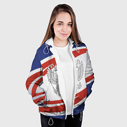 Куртка с капюшоном женская Герб России, цвет: 3D-белый — фото 2