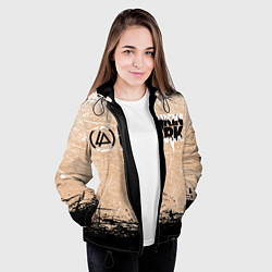 Куртка с капюшоном женская Linkin Park Рок Группа Линкин Парк, цвет: 3D-черный — фото 2