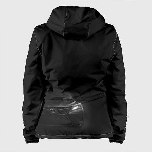 Женская куртка Черная Тойота Камри / 3D-Белый – фото 2