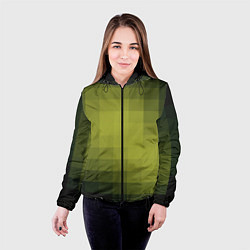 Куртка с капюшоном женская Милитари мозаика, цвет: 3D-черный — фото 2