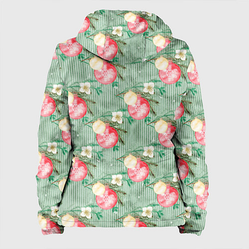 Женская куртка Елочные игрушки шары / 3D-Черный – фото 2