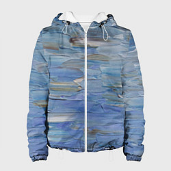 Куртка с капюшоном женская Мазки красок, цвет: 3D-белый