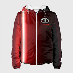 Куртка с капюшоном женская Toyota В полоску, цвет: 3D-белый