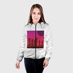 Куртка с капюшоном женская QR-Town, цвет: 3D-черный — фото 2