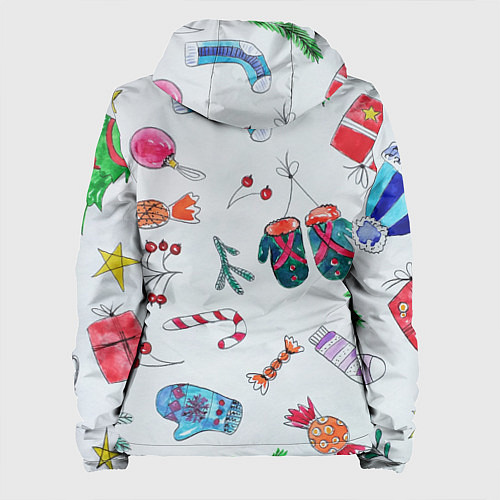 Женская куртка Шарики фонарики / 3D-Черный – фото 2