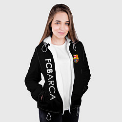 Куртка с капюшоном женская FC BARCA BLACK STYLE, цвет: 3D-белый — фото 2